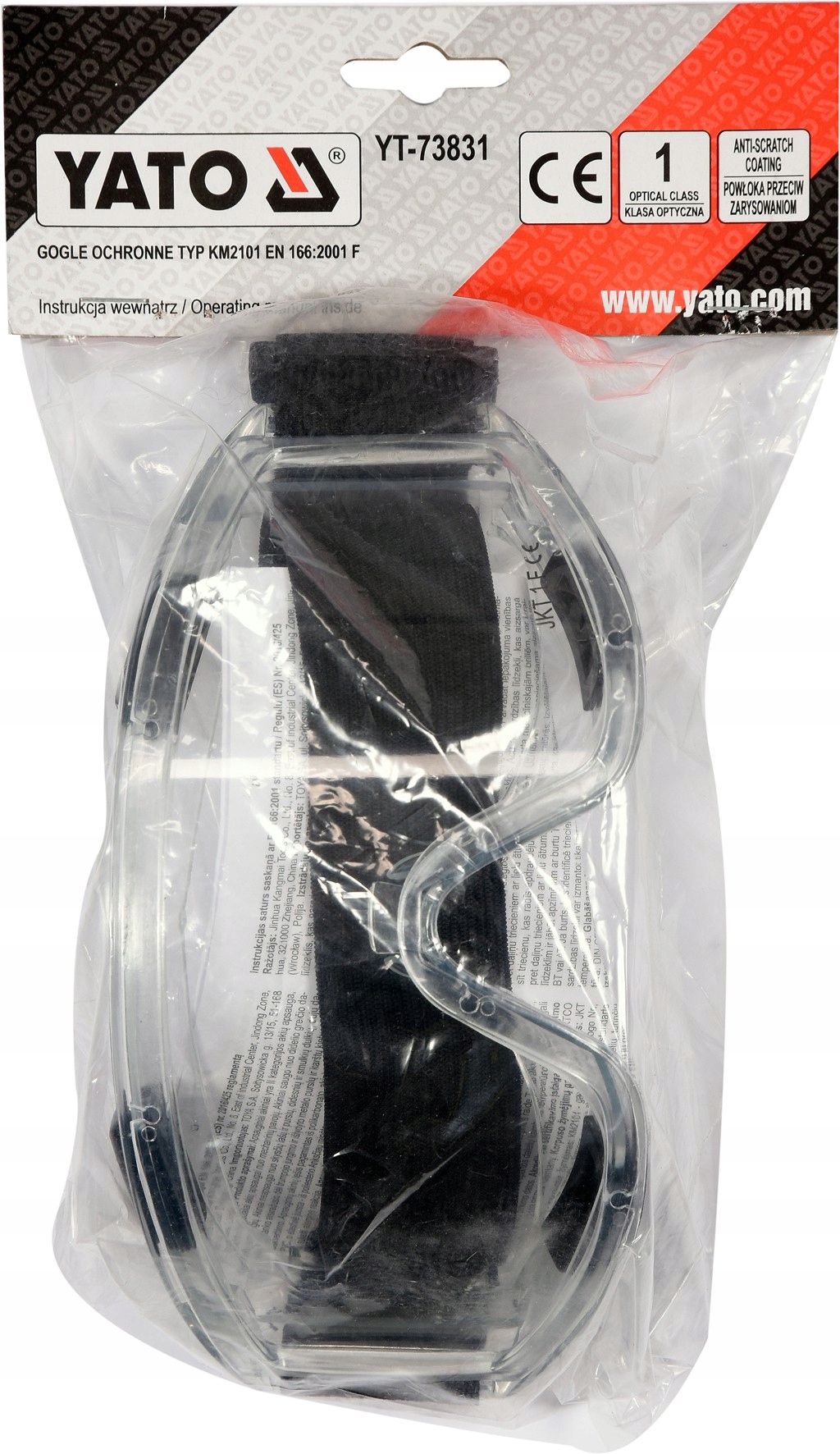 YATO OKULARY GOGLE BEZBARWNE OCHRONNE Z WYWIETRZNIKAMI YT- 73831