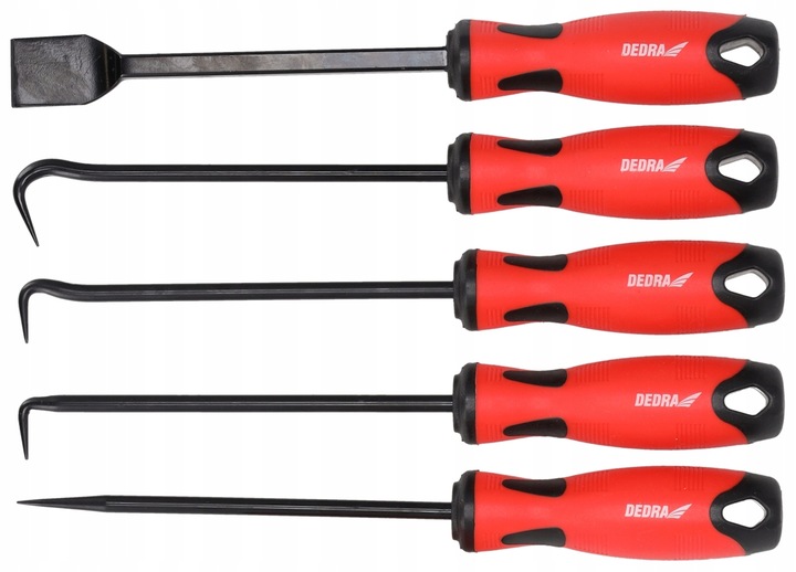 DEDRA HAKI Z RĘKOJEŚCIĄ ZE STALI I CHROMU ZESTAW 9 SZTUK DŁUGOŚĆ 160-240 MM