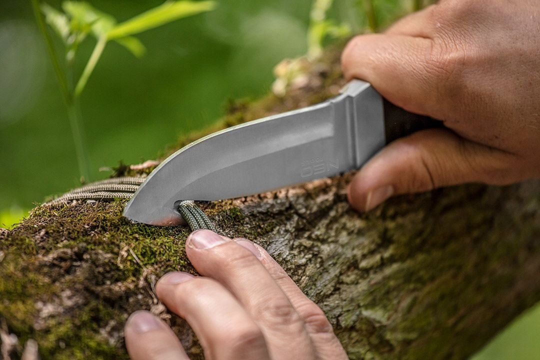 NEO NÓŻ WIELOFUNKCYJNY SURVIVALOWY DO LASU FULL-TANG + ETUI 24cm 63-116