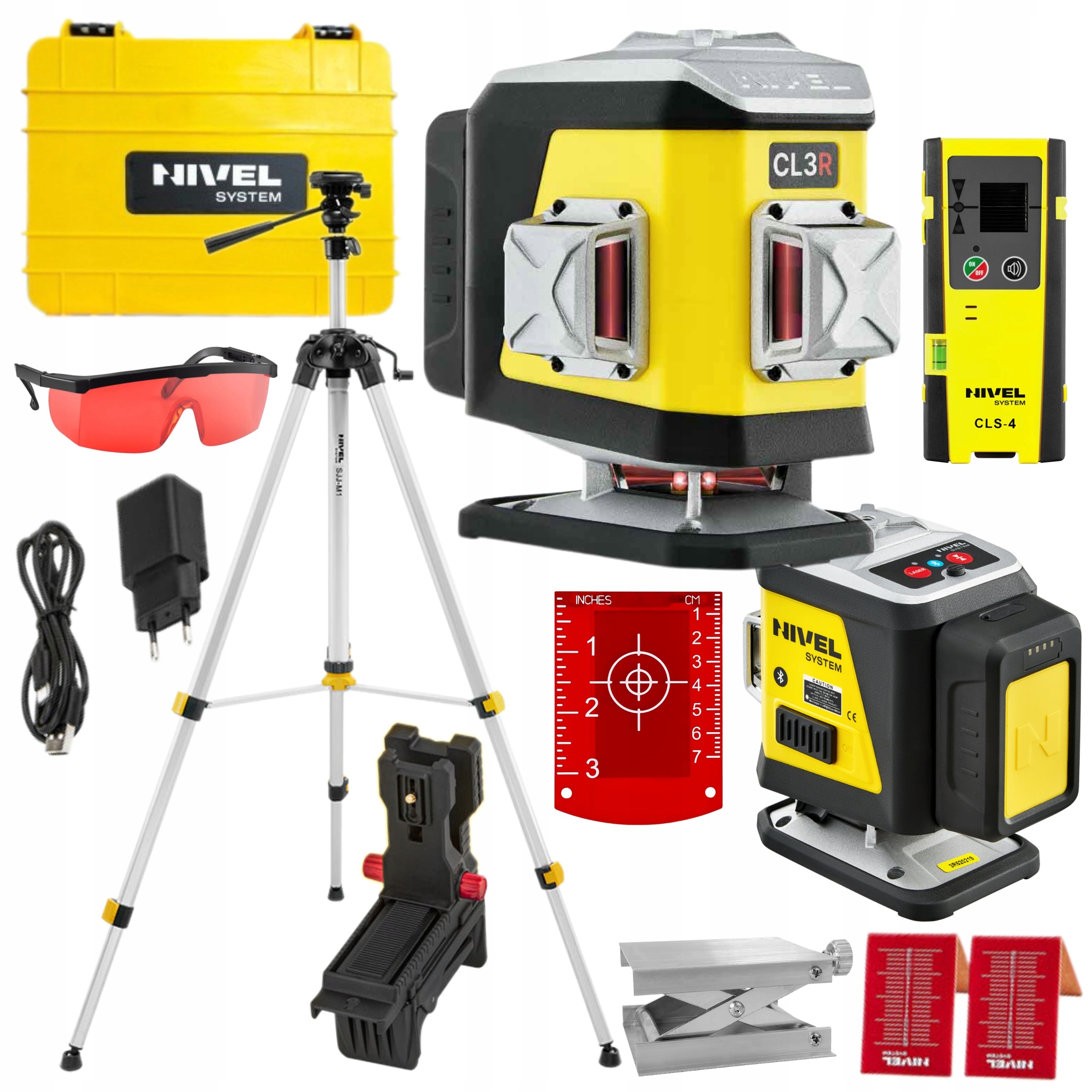 NIVEL SYSTEM LASER KRZYŻOWY 3D CZERWONY CL3R WALIZKA +STATYW SJJM1EX CLS4