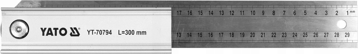 YATO KĄTOWNIK NASTAWNY WARSZTATOWY Z NIERDZEWNĄ LISTWĄ 300X160MM YT-70794
