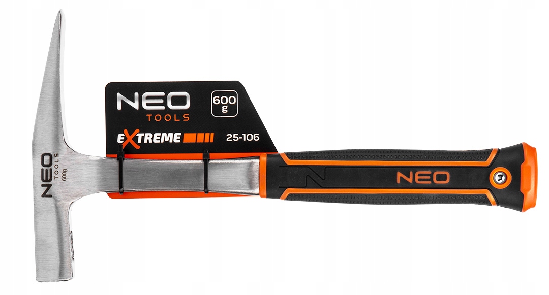 NEO TOOLS MŁOTEK MURARSKI WĄSKI REŃSKI 600G MONOLITYCZNA KONSTRUKCJA 25-106