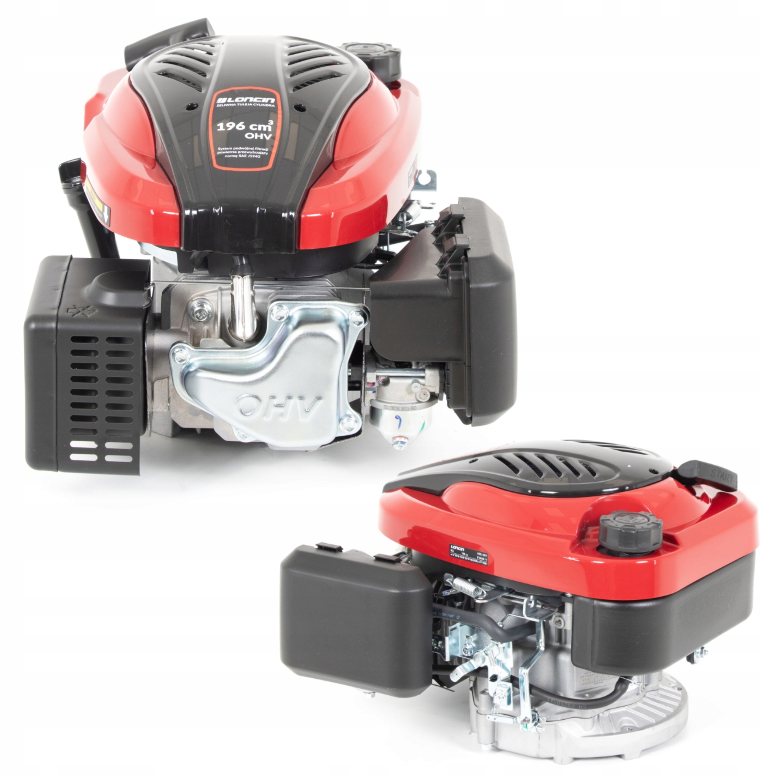 SILNIK SPALINOWY DO KOSIARKI 6KM 4T 196CC LONCIN WAŁ PIONOWY 22,2 MM x 80MM