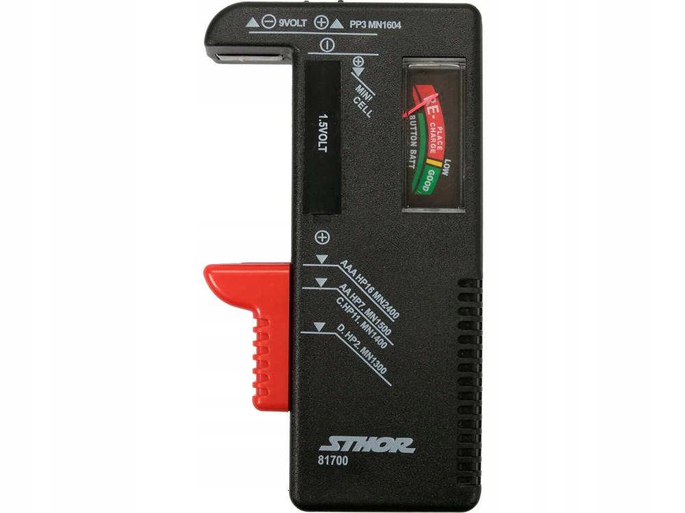 TESTER MIERNIK BATERII AKUMULATORKÓW LR14 1,5V 9V