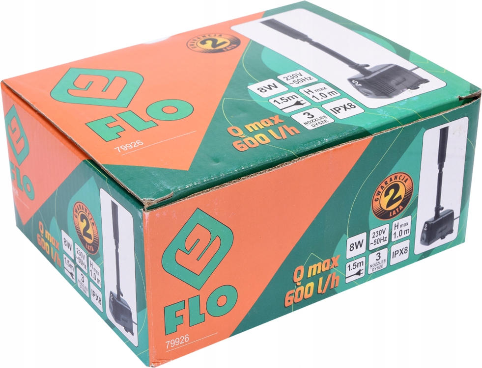 FLO POMPA FONTANNOWA DO OCZKA WODNEGO 8W FONTANNA 1M 79926