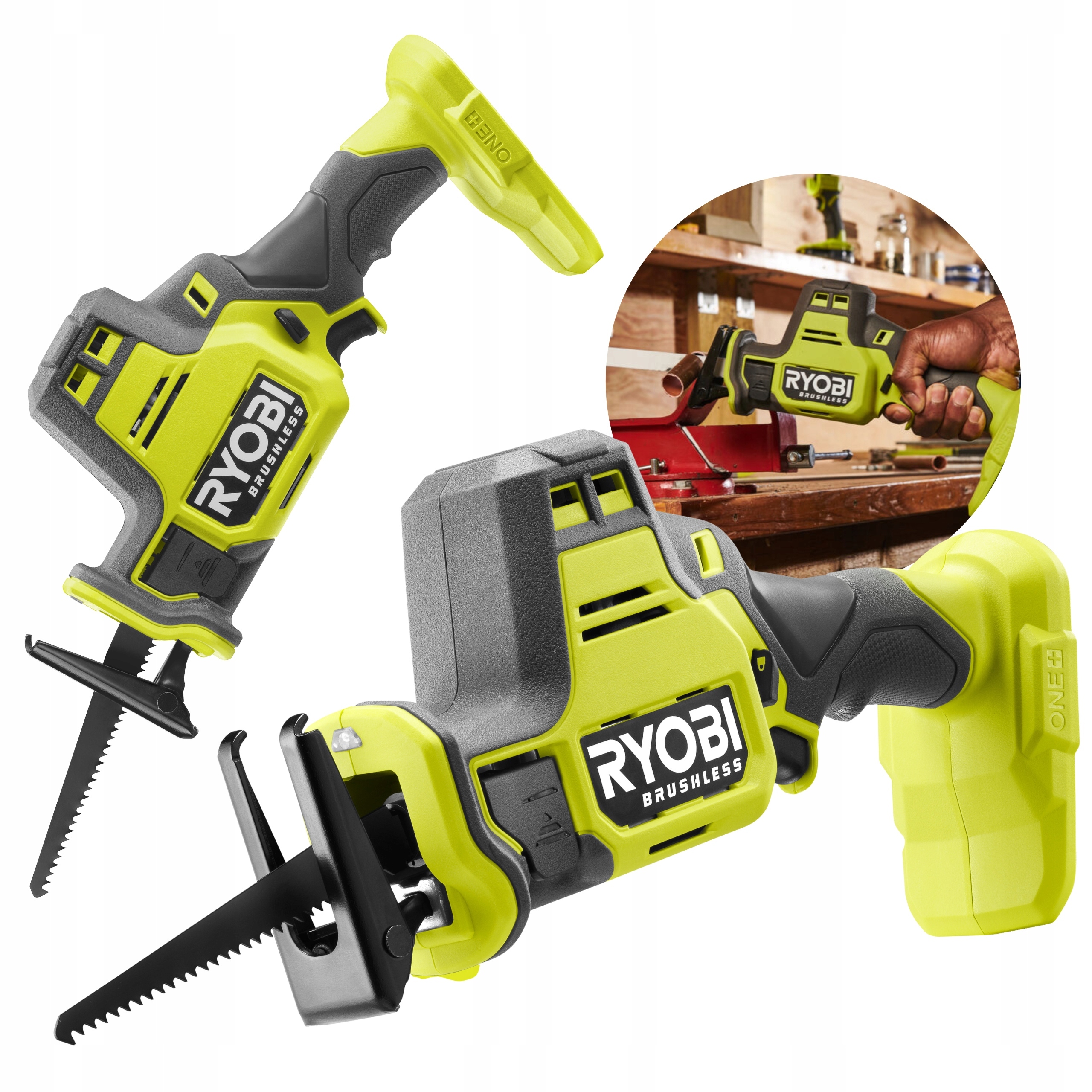 RYOBI PIŁARKA PIŁA SZABLASTA BEZSZCZOTKOWA AKUMULATOROWA 18V RRS18CBL-0