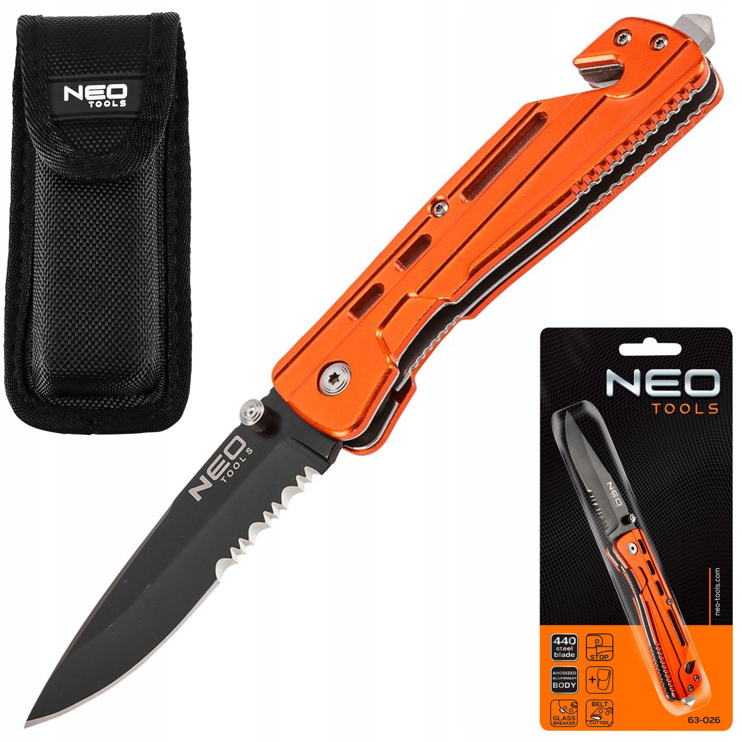 NEO NÓŻ SKŁADANY SCYZORYK TAKTYCZNY Z BLOKADĄ+ETUI