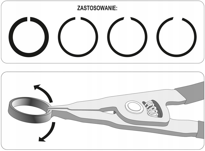 SZCZYPCE DO PIERŚCIENI OSADCZYCH YATO YT-0607