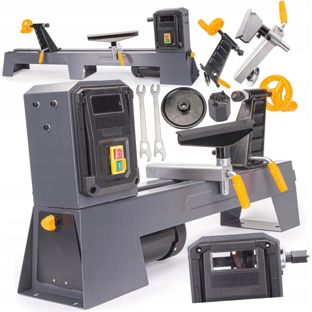 POWERMAT TOKARKA STOŁOWA DO DREWNA Z REGULACJĄ 600W 1000mm 230V TSD-600LCD