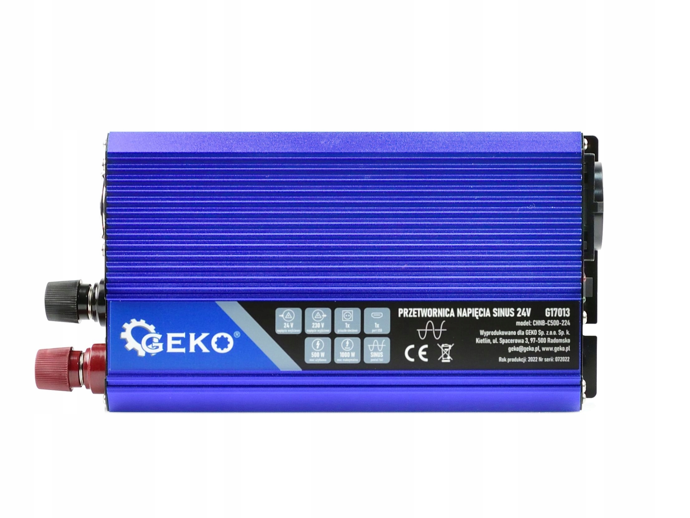 PRZETWORNICA NAPIĘCIA 24V / 230V 500/1000W SINUS