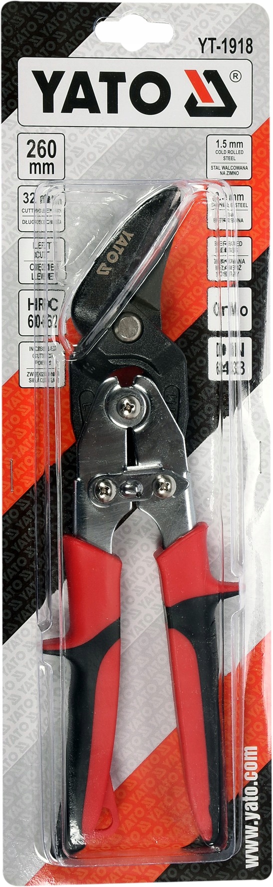 NOŻYCE DO CIĘCIA BLACHY LEWE YATO YT-1918 260MM