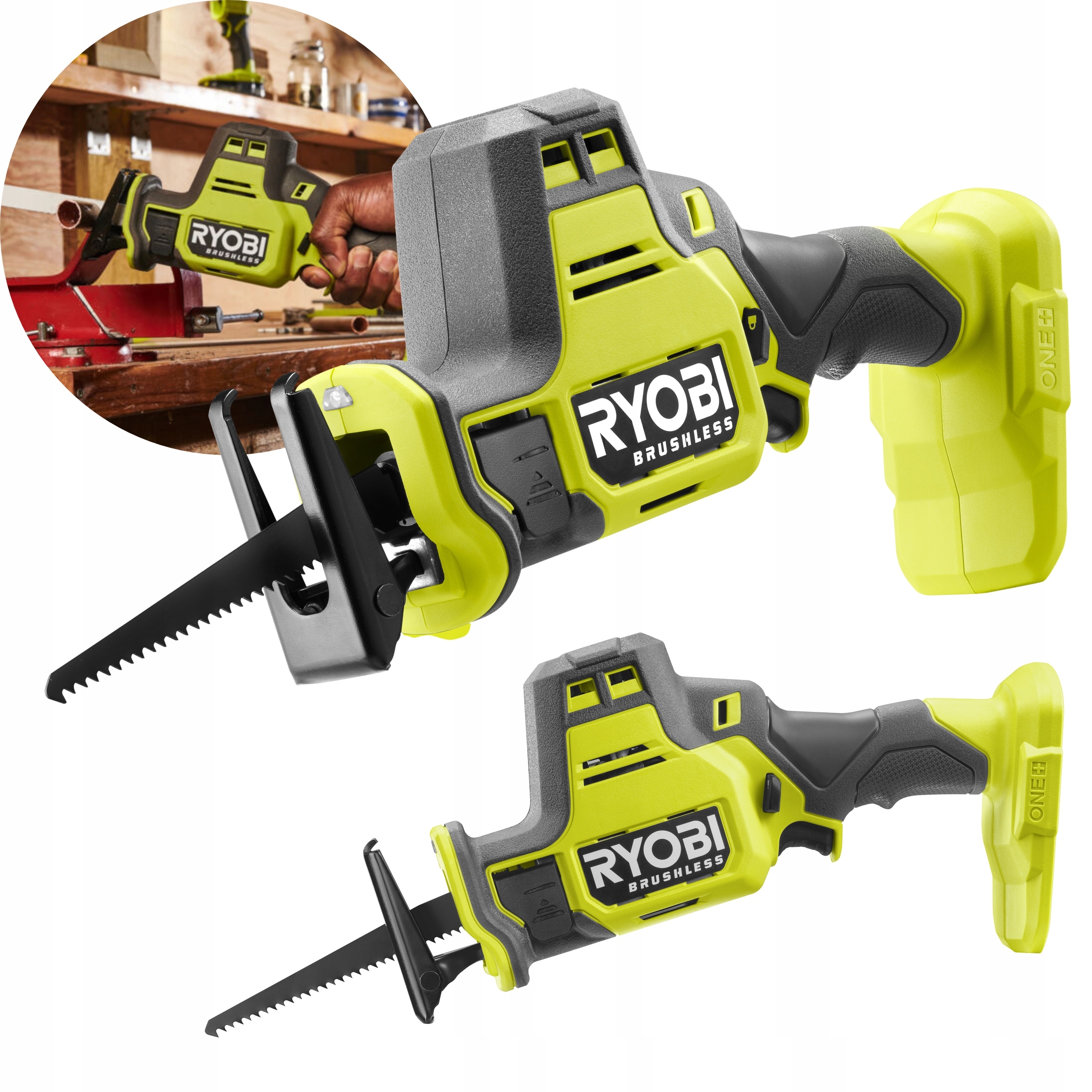 RYOBI PIŁARKA PIŁA SZABLASTA BEZSZCZOTKOWA AKUMULATOROWA 18V RRS18CBL-0