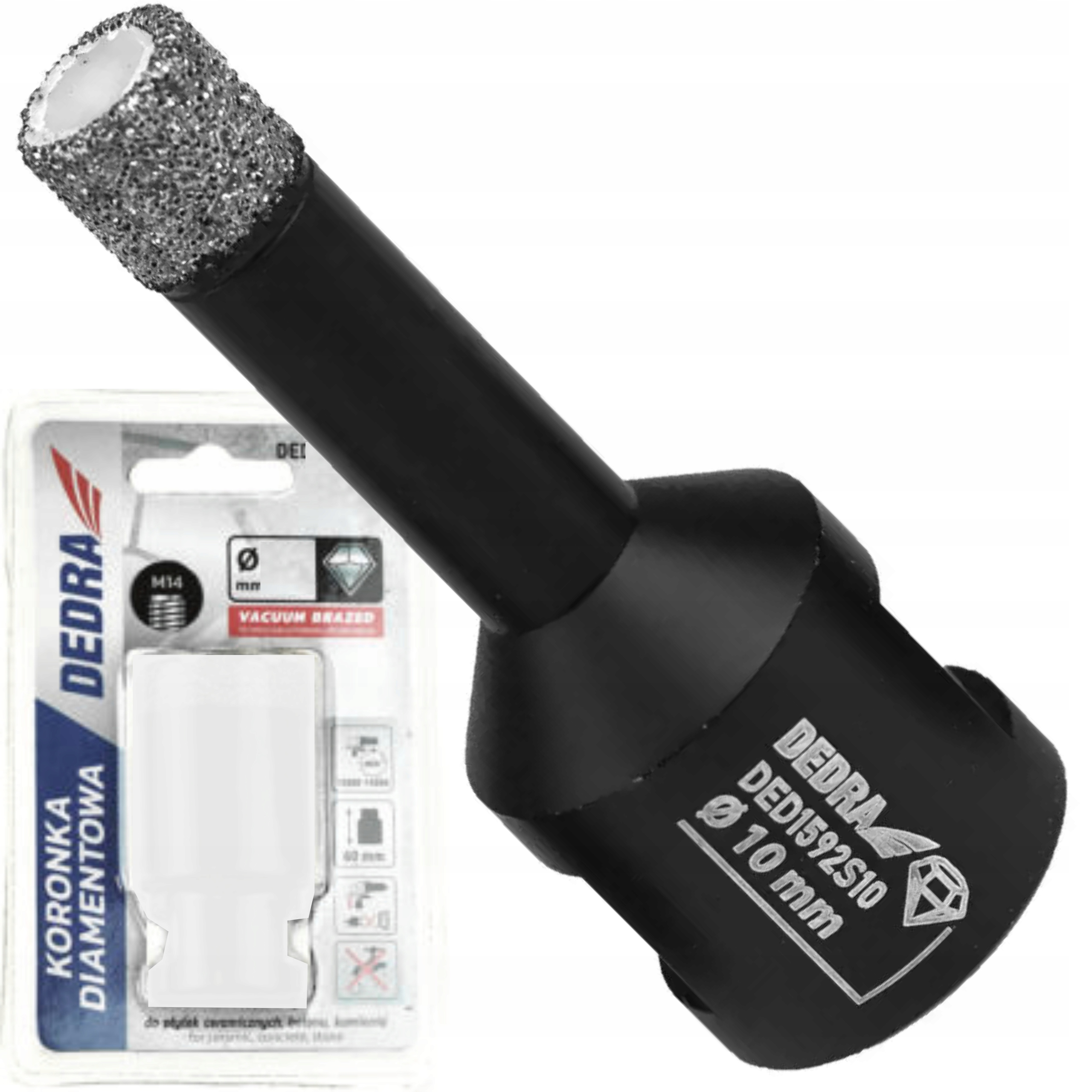 DEDRA OTWORNICA KORONKA DIAMENTOWA VACUUM BRAZED (VB) M14 10MM DED1592S10
