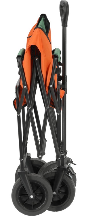 FLO WÓZEK OGRODOWY TRANSPORTOWY TURYSTYCZNY SKŁADANY SZEROKIE OPONY 100KG