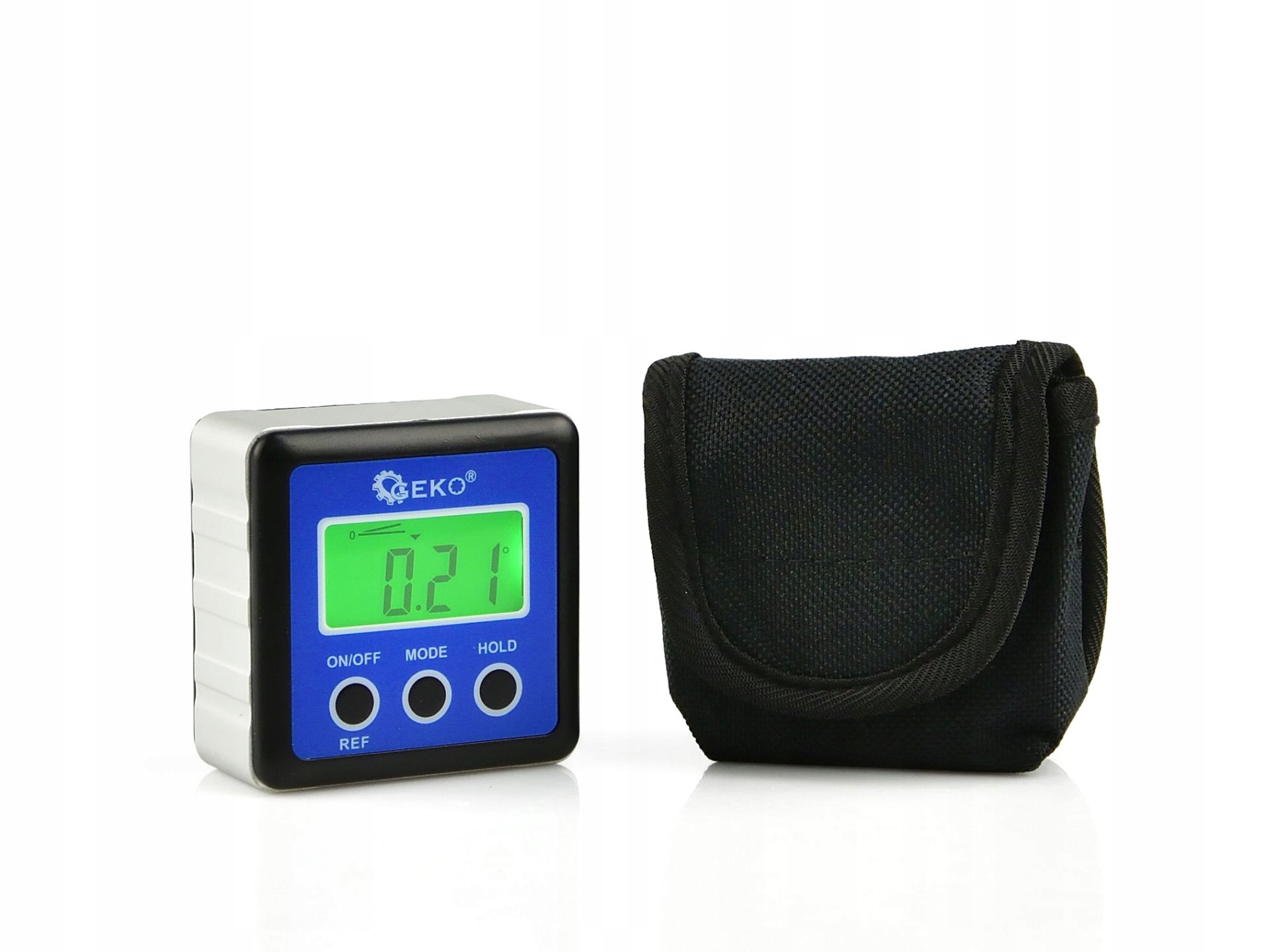 CYFROWY MIERNIK KĄTA KĄTOMIERZ LCD POZIOMICA Z MAGNESEM INKLINOMETR +ETUI