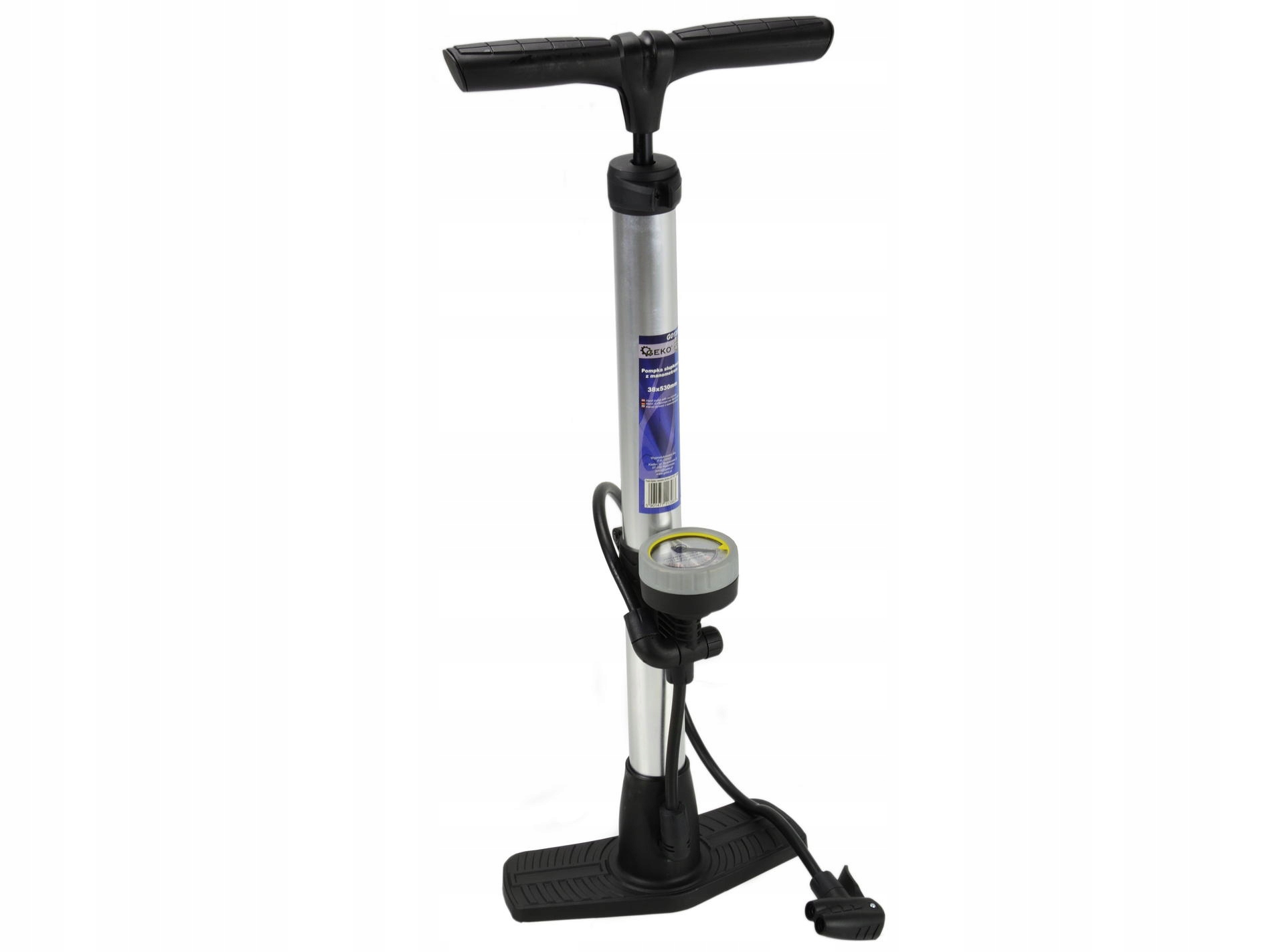 GEKO POMPKA SŁUPKOWA Z MANOMETREM 38X530MM ALUMINIOWA G01280