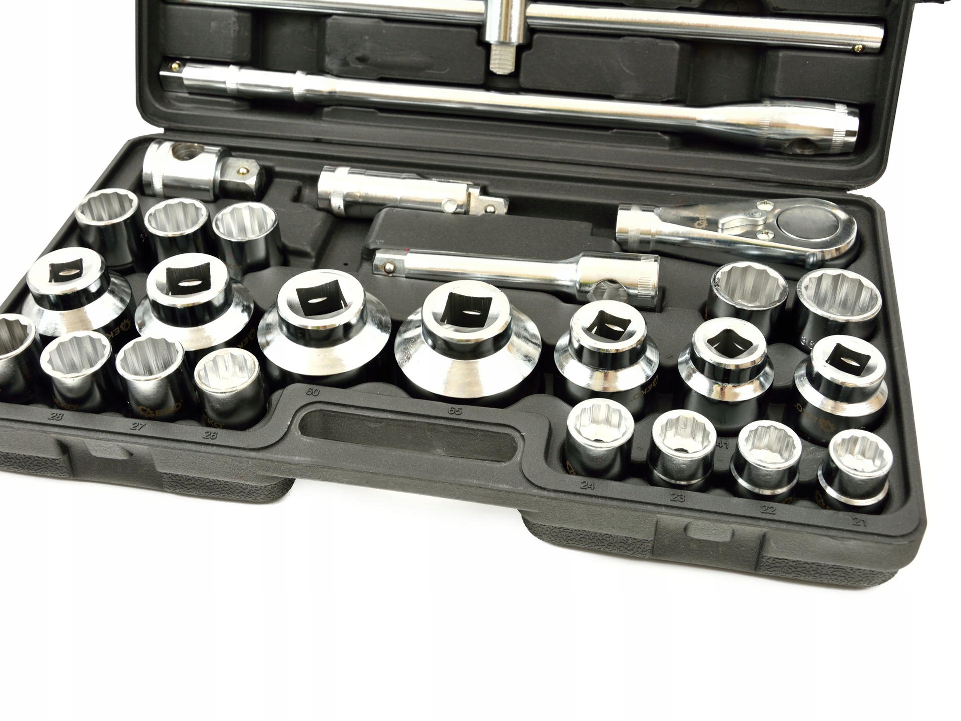 ZESTAW KLUCZY NASADOWYCH 3/4 21-65MM KLUCZE 26SZT