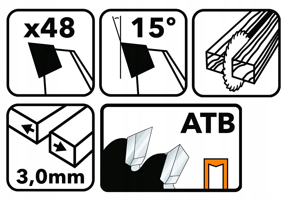 TARCZA WIDIOWA DO DREWNA 305x30 48z POWERMAT TDD-305x30x48Z