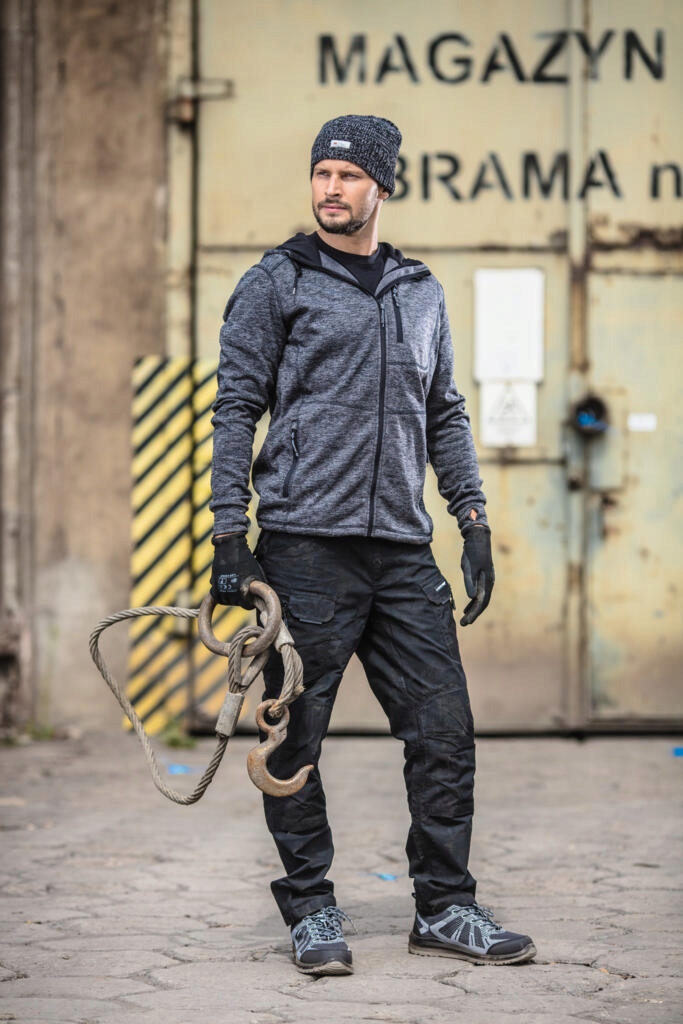 LAHTI PRO SPODNIE ROBOCZE BOJÓWKI CZARNE SLIM FIT BHP L4051502 ROZM. M