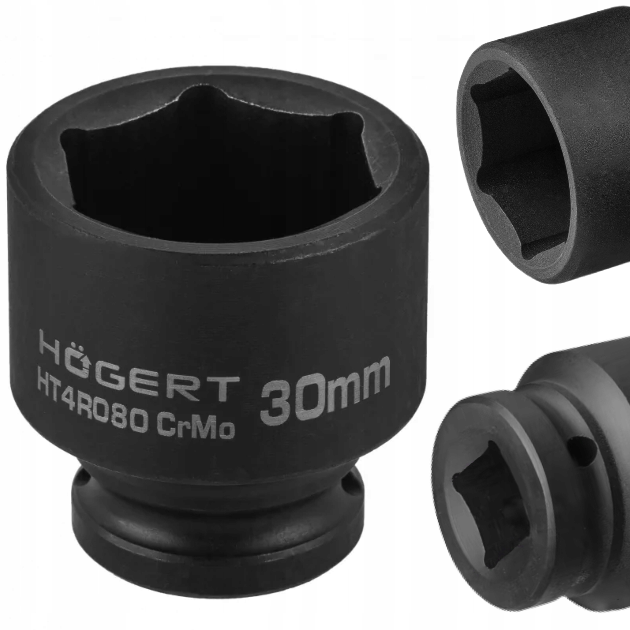 HOGERT NASADKA UDAROWA 1/2" 30MM KRÓTKA GŁOWICA SZEŚCIOKĄTNA HT4R080