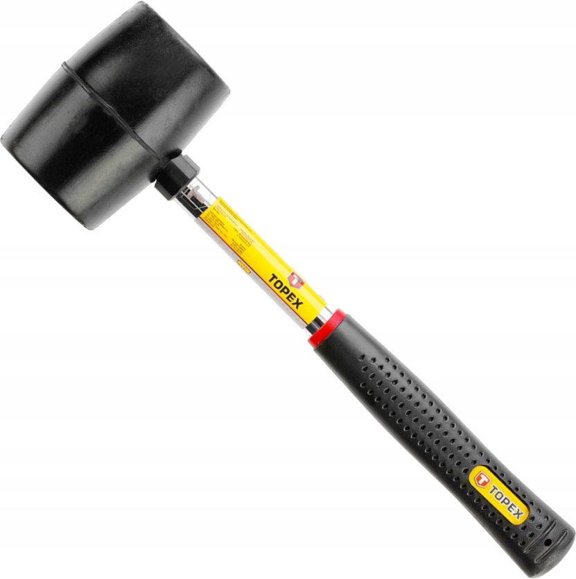 TOPEX MŁOTEK GUMOWY 450G, DO DELIKATNYCH MATERIAŁÓW TRZONEK METALOWY 02A305