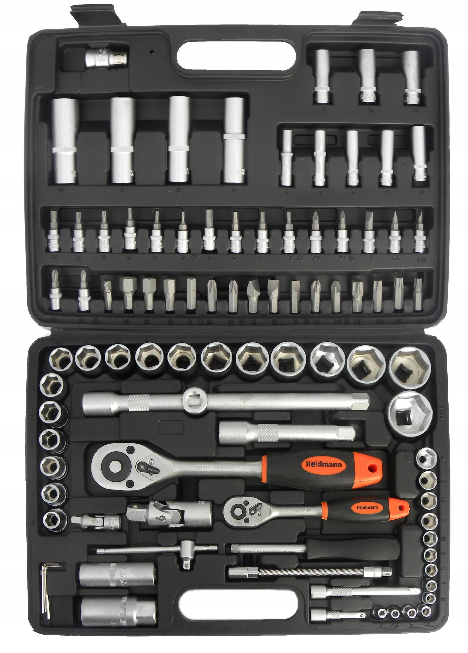 ZESTAW KLUCZY NASADOWYCH 94SZT KLUCZE NASADOWE