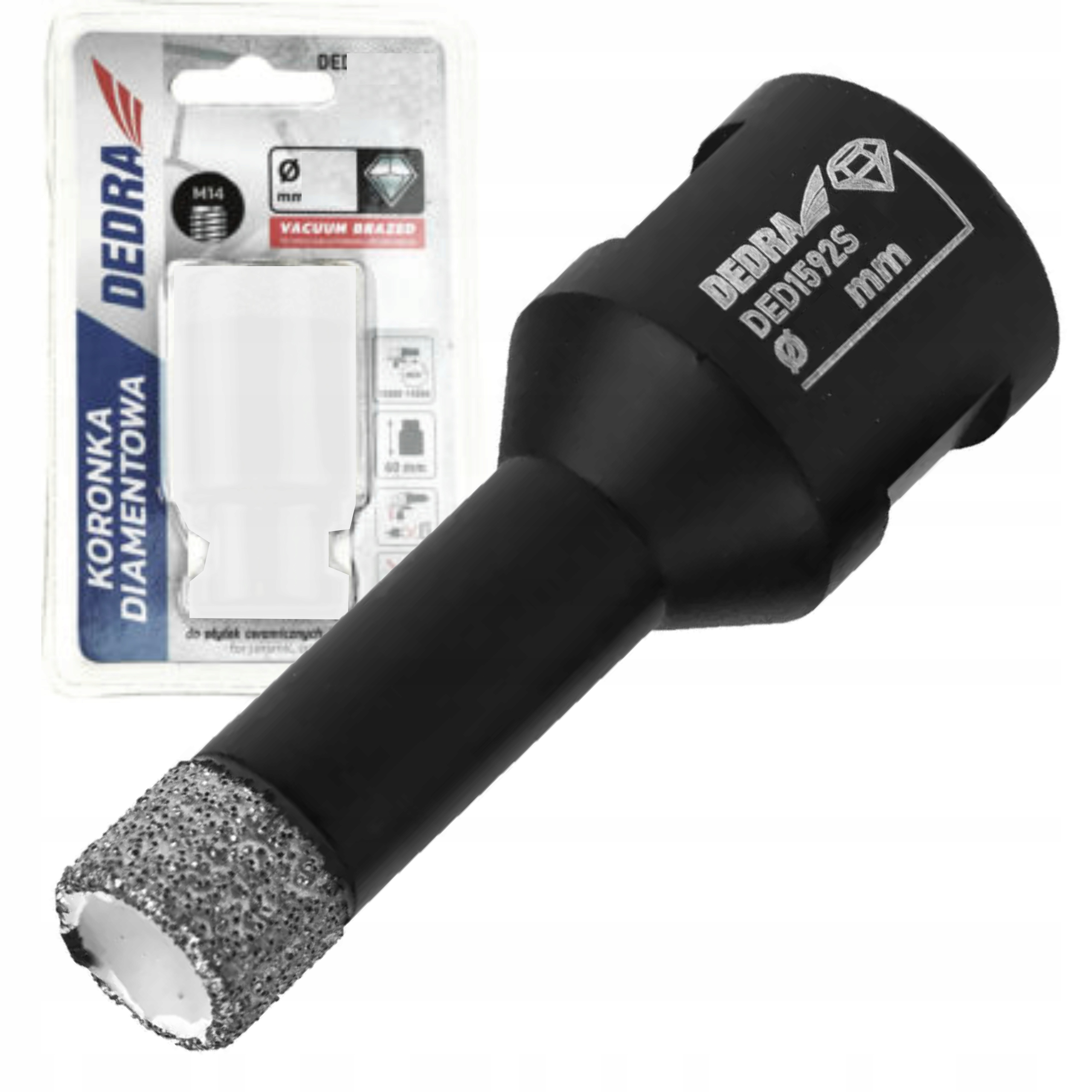 DEDRA OTWORNICA KORONKA DIAMENTOWA VACUUM BRAZED (VB) M14 14MM DED1592S14