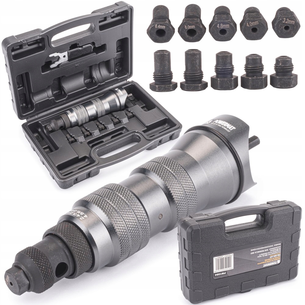 NITOWNICA NA WKRĘTARKĘ 3,2 - 6,4 MM ADAPTER DO NITÓW ZRYWALNYCH WALIZKA CRV