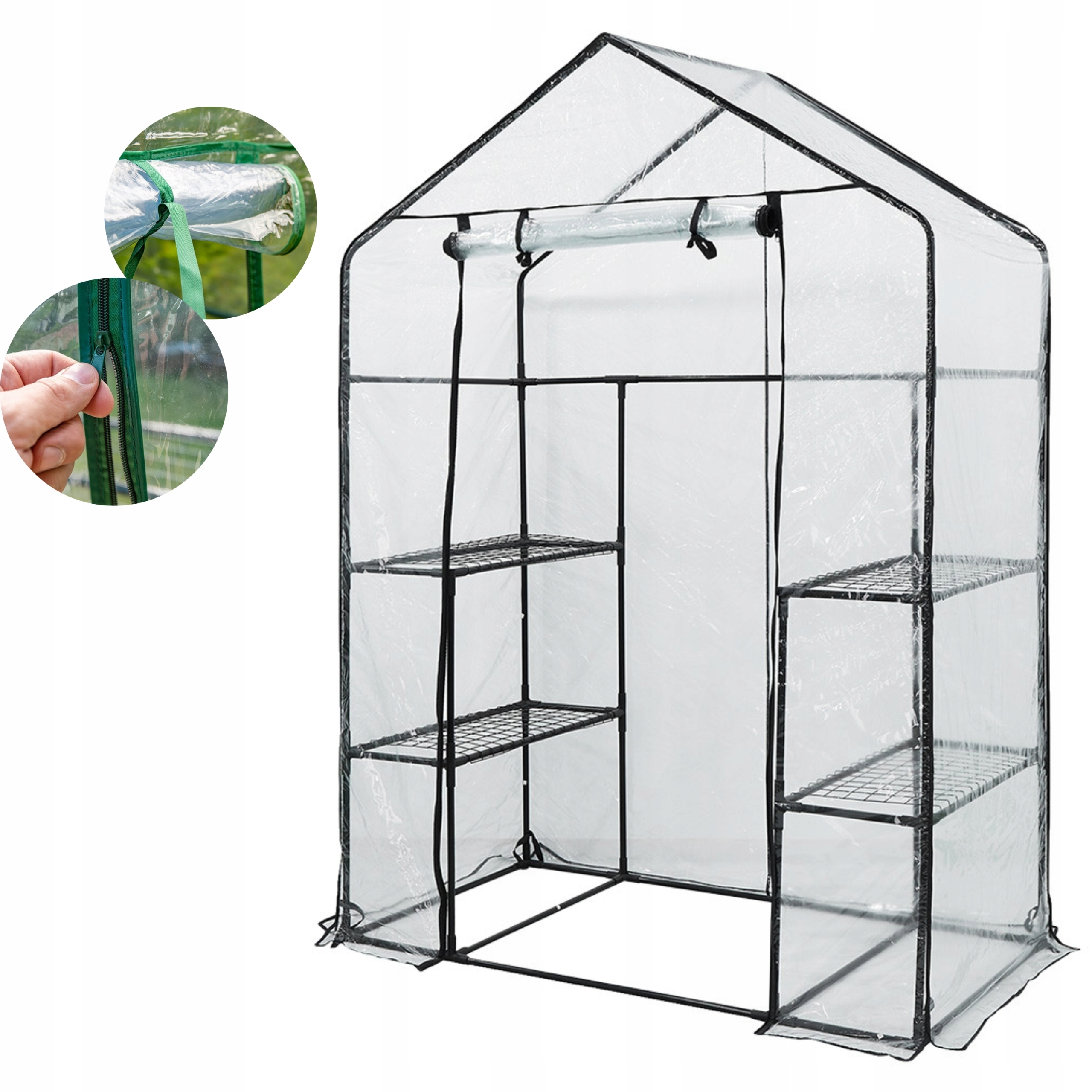 NEO SZKLARNIA 143x73x195cm FOLIA PVC METALOWA