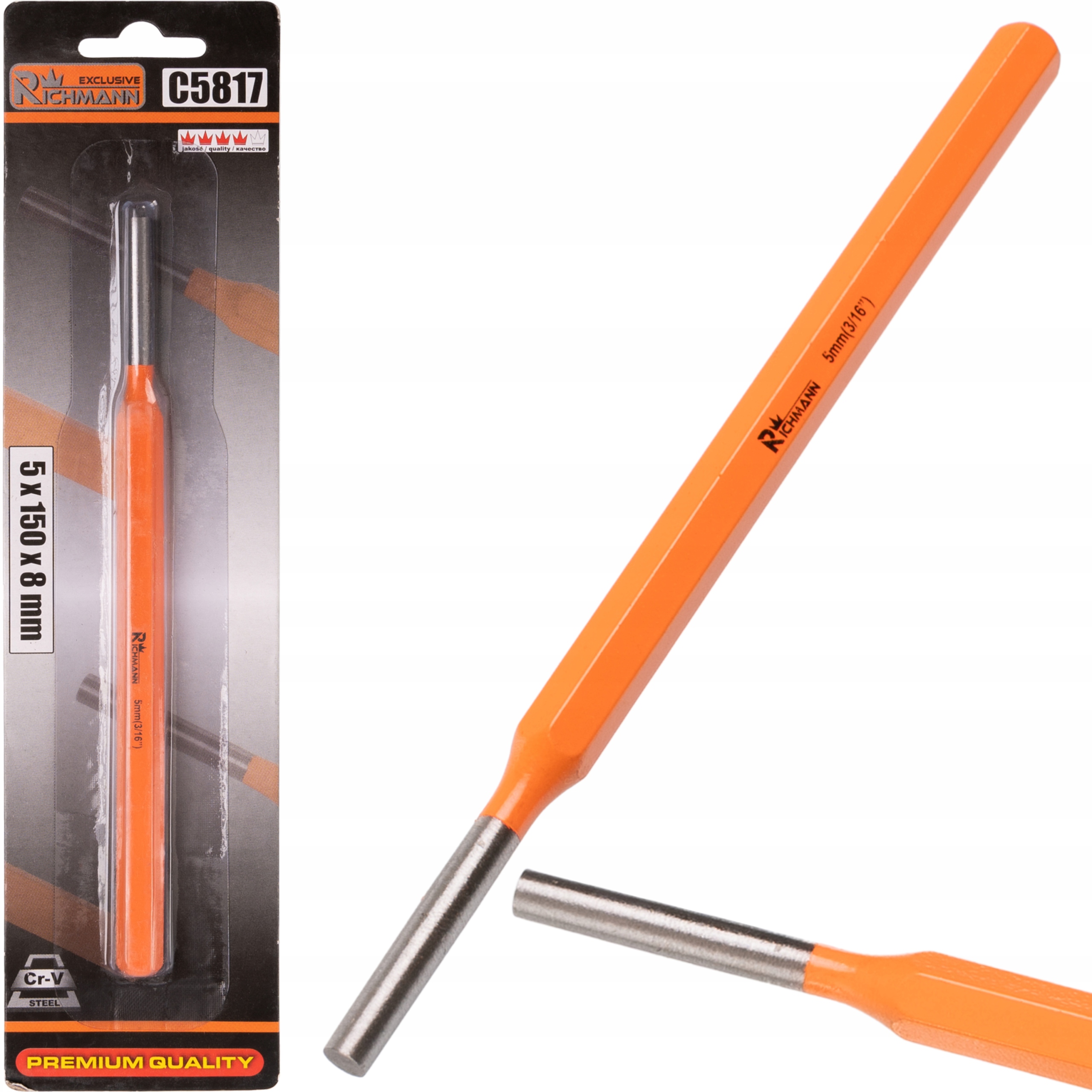 C5817 WYBIJAK ŚLUSARSKI O WYMIARACH 5 X 150 X 8 MM