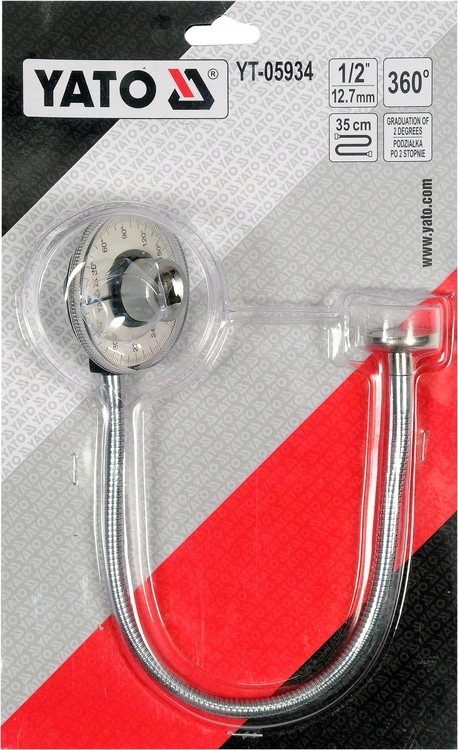 YATO KĄTOMIERZ KLUCZA DYNAMOMETRYCZNEGO 1/2" Z UCHWYTEM 360st. KLUCZ