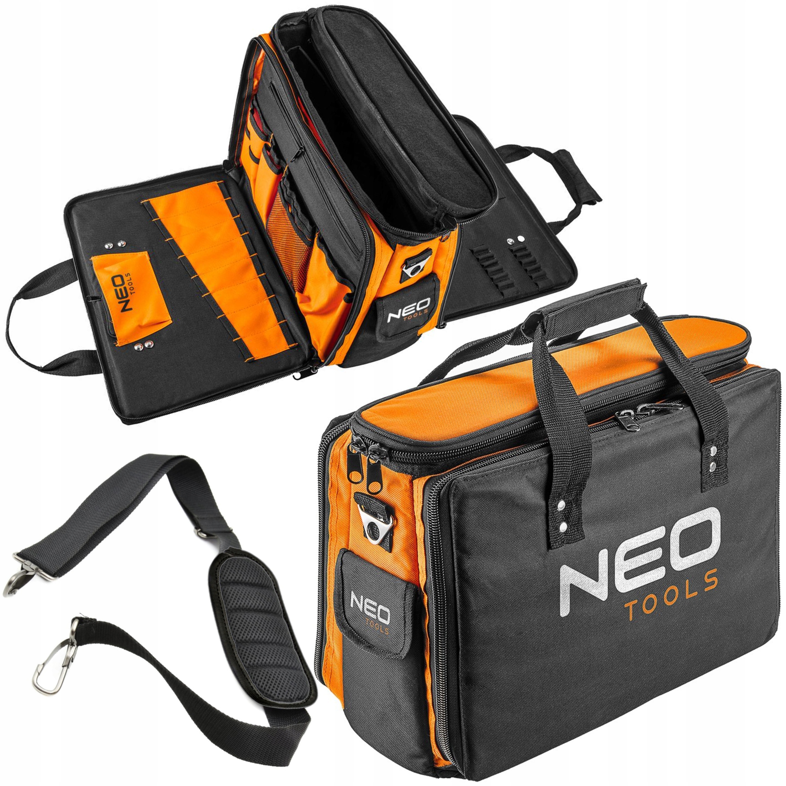 NEO ORGANIZER TORBA NARZĘDZIOWA MONTERSKA ELEKTRYK Z PASKIEM 44x33CM 84-308