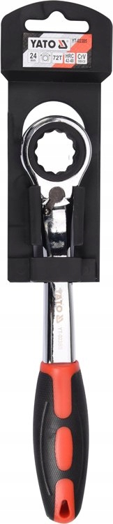 YATO KLUCZ OCZKOWY 24MM Z GRZECHOTKĄ GRZECHOTKA ODGIĘTY CrV 72ZĘBY YT-02385