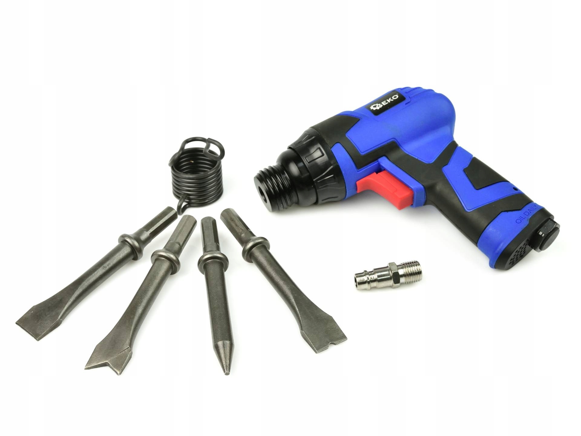 GEKO ZESTAW MŁOTEK UDAROWY BLACHARSKI PNEUMATYCZNY 4 DŁUTA G03147