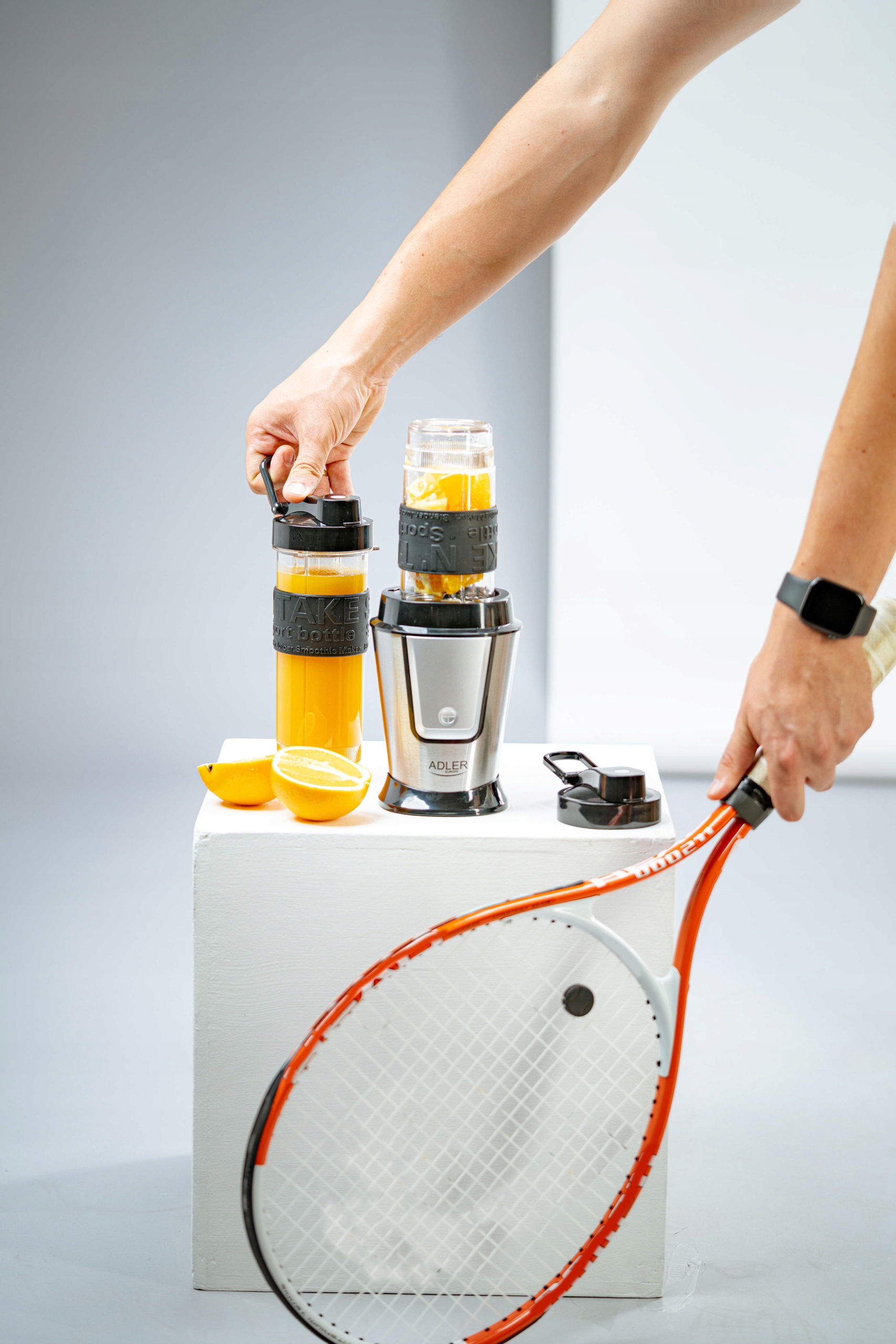 ADLER BLENDER PERSONALNY KIELICHOWY 2 BIDONY + WKŁAD CHŁODZĄCY 800W CZARNY
