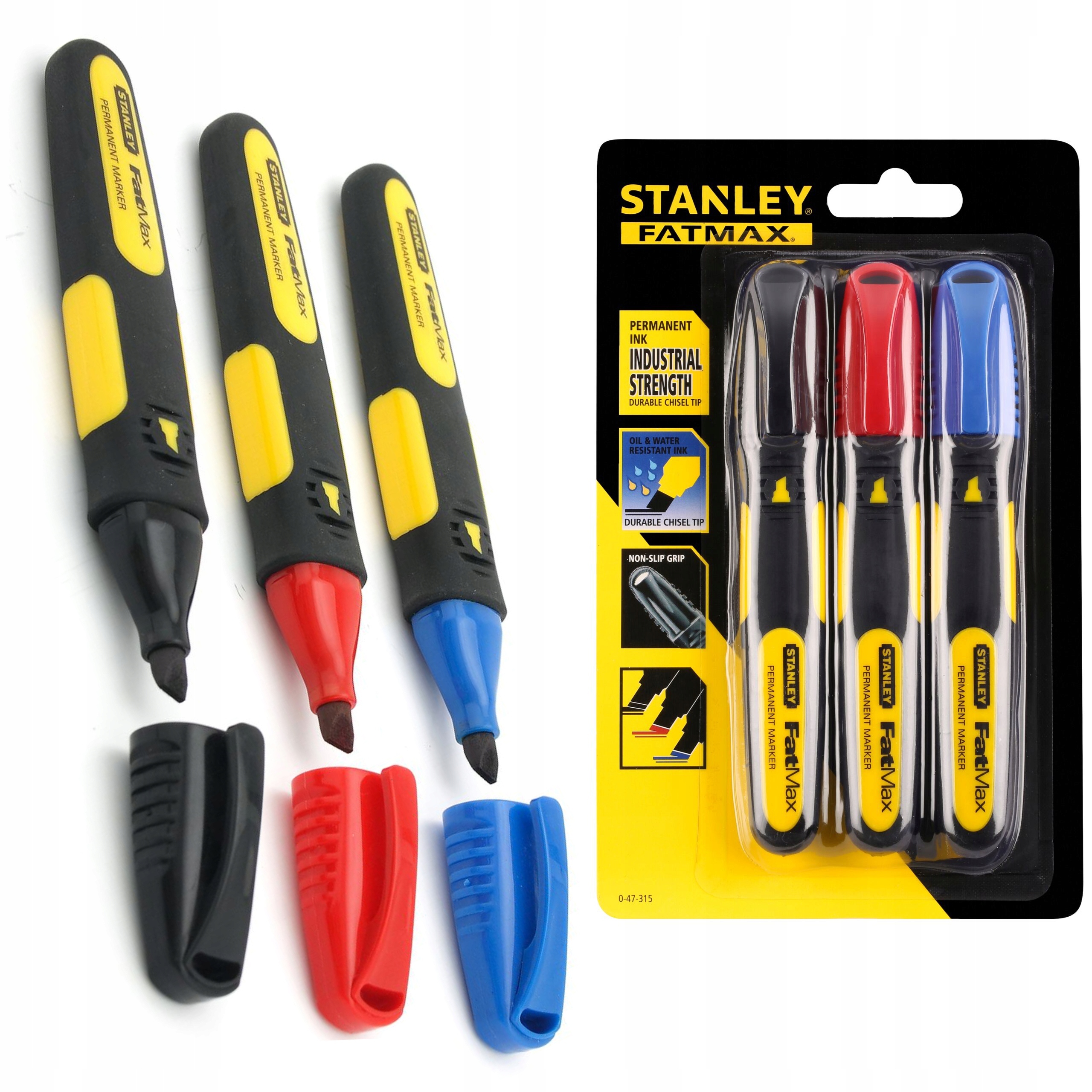 STANLEY MARKER PERMANENTNY FATMAX ZESTAW 3EL 47315
