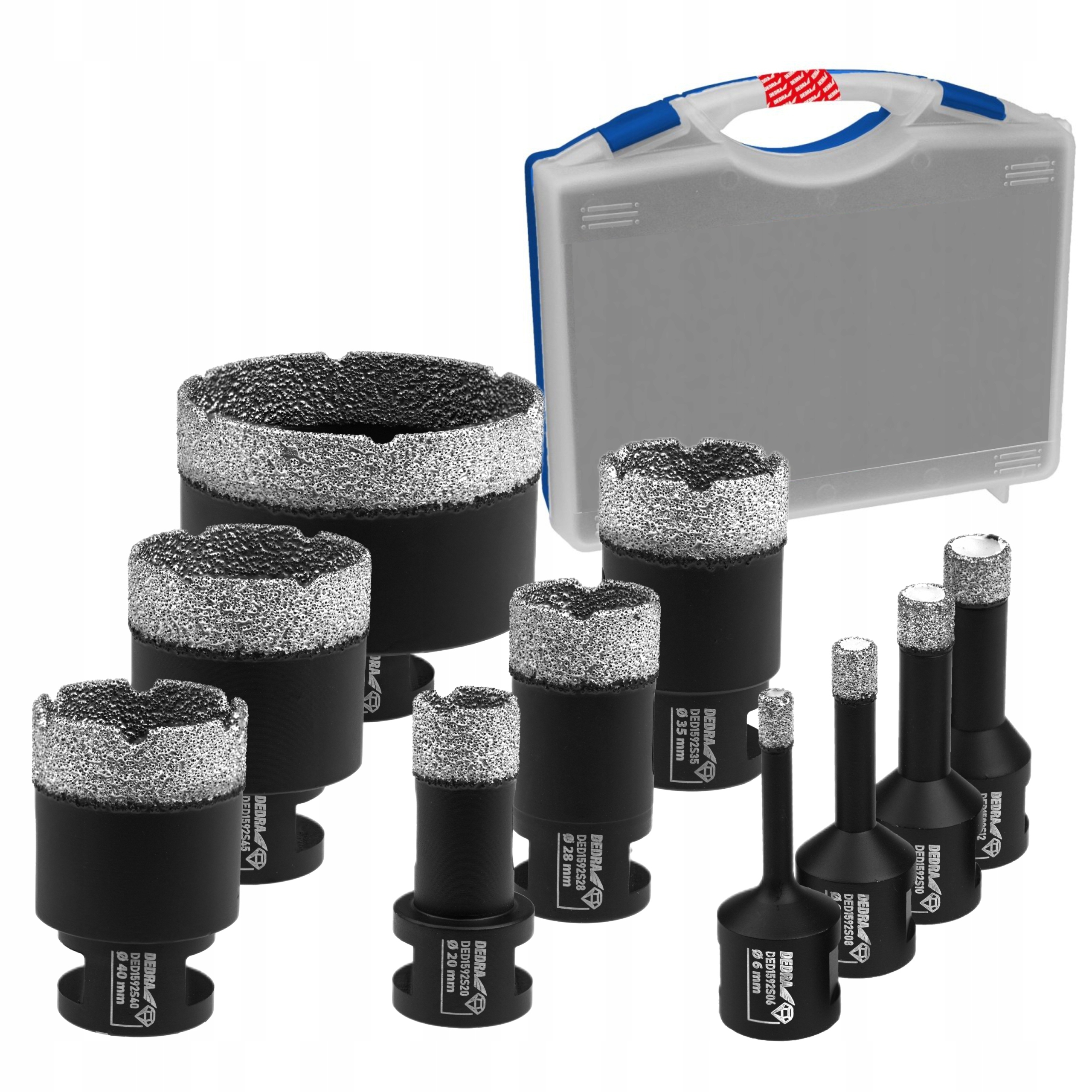 DEDRA ZESTAW KORONK DO GRESU BETONU SZKŁA M14 X10