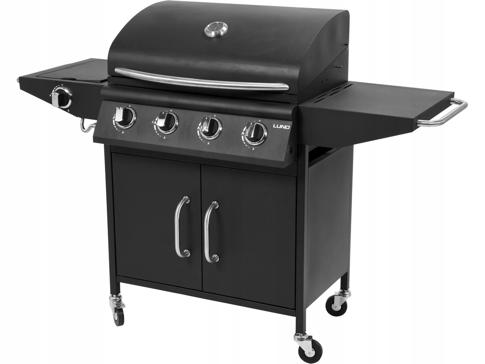 GRILL GAZOWY OGRODOWY 4+1 LUND 16KW PALNIK BOCZNY PORCELANOWY RUSZT 99643