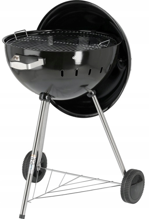 GRILL OGRODOWY WĘGLOWY OKRĄGŁY Z POKRYWĄ RUSZT XXL KÓŁKA POKRYWA 54CM 20300
