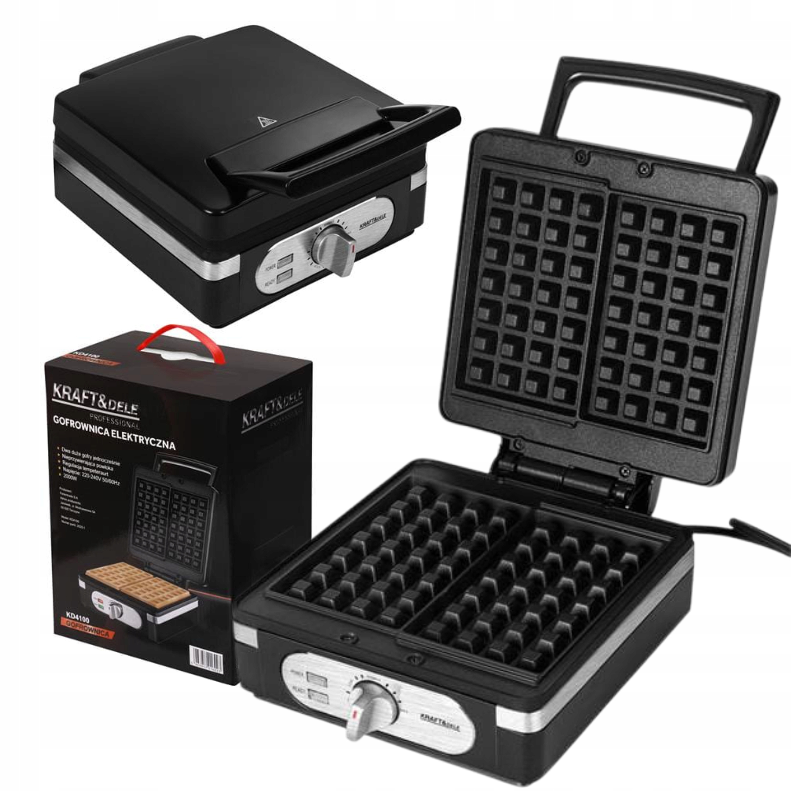 KRAFT&DELE GOFROWNICA 2000W REGULACJA TEMPERATURY 3 STOPNI KD4100