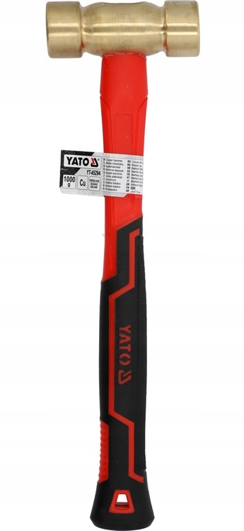 YATO MŁOTEK MIEDZIANY 1000G Z TRZONKIEM Z WŁÓKNA SZKLANEGO YT-45294