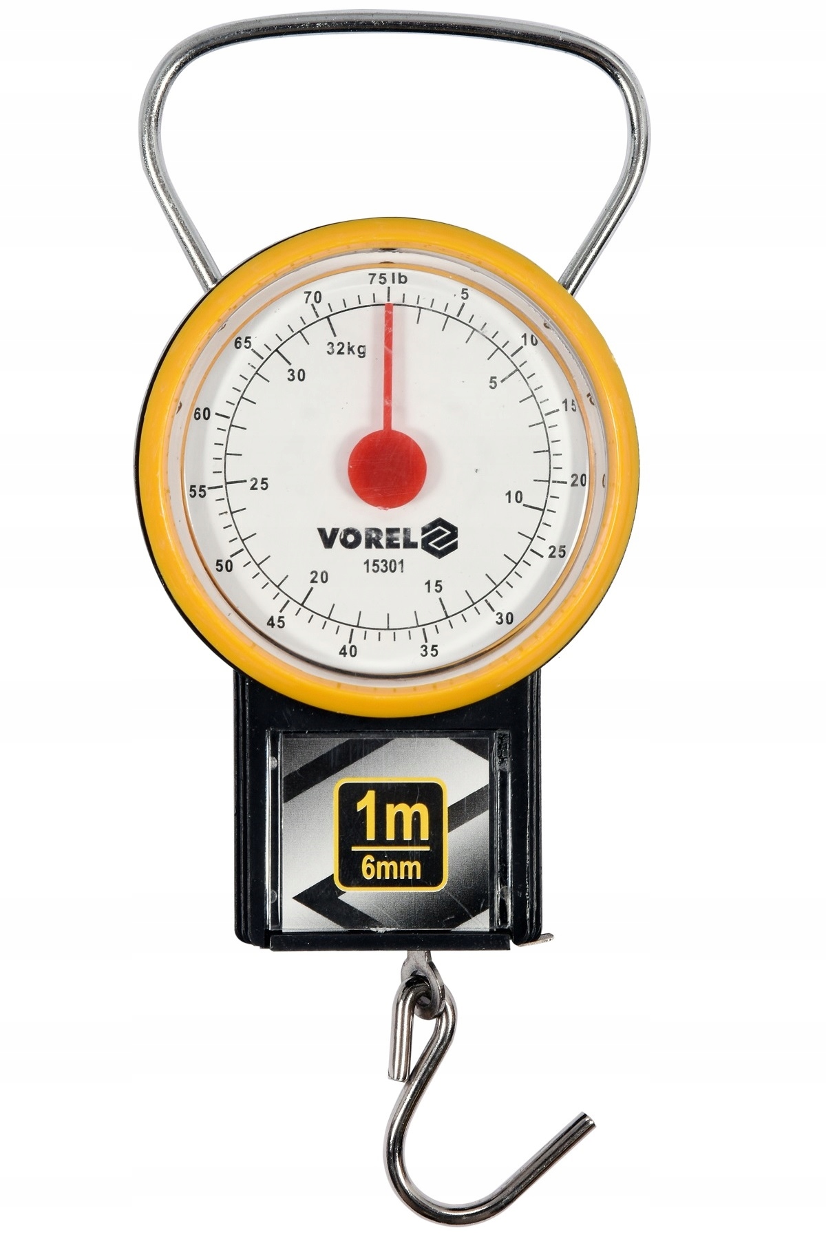 WAGA MECHANICZNA SPRĘŻYNOWA 32 KG Z MIARKĄ ZWIJANĄ 100CM 15301