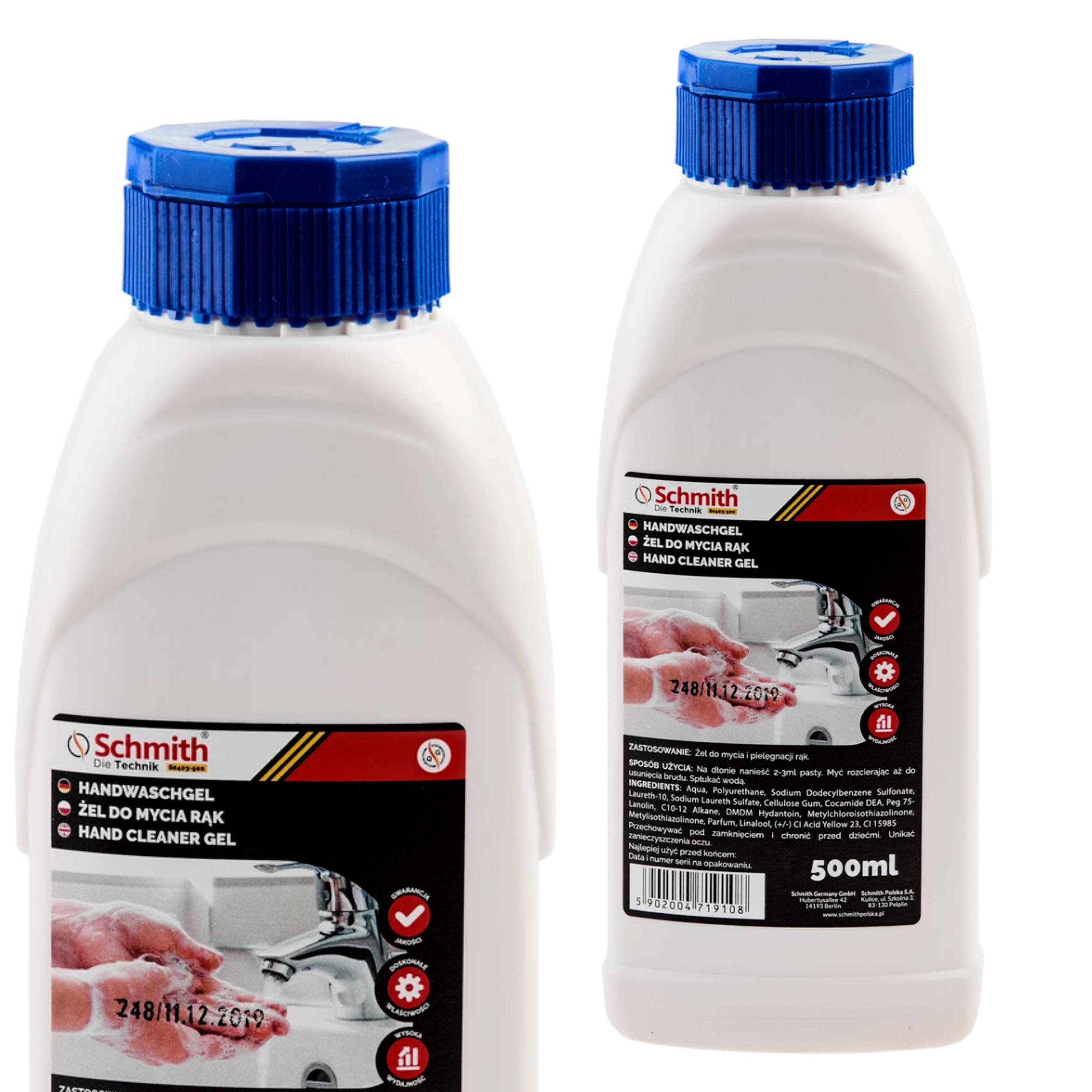 SCHMITH PASTA ŻELOWA BHP ŻEL DO MYCIA RĄK 500ML