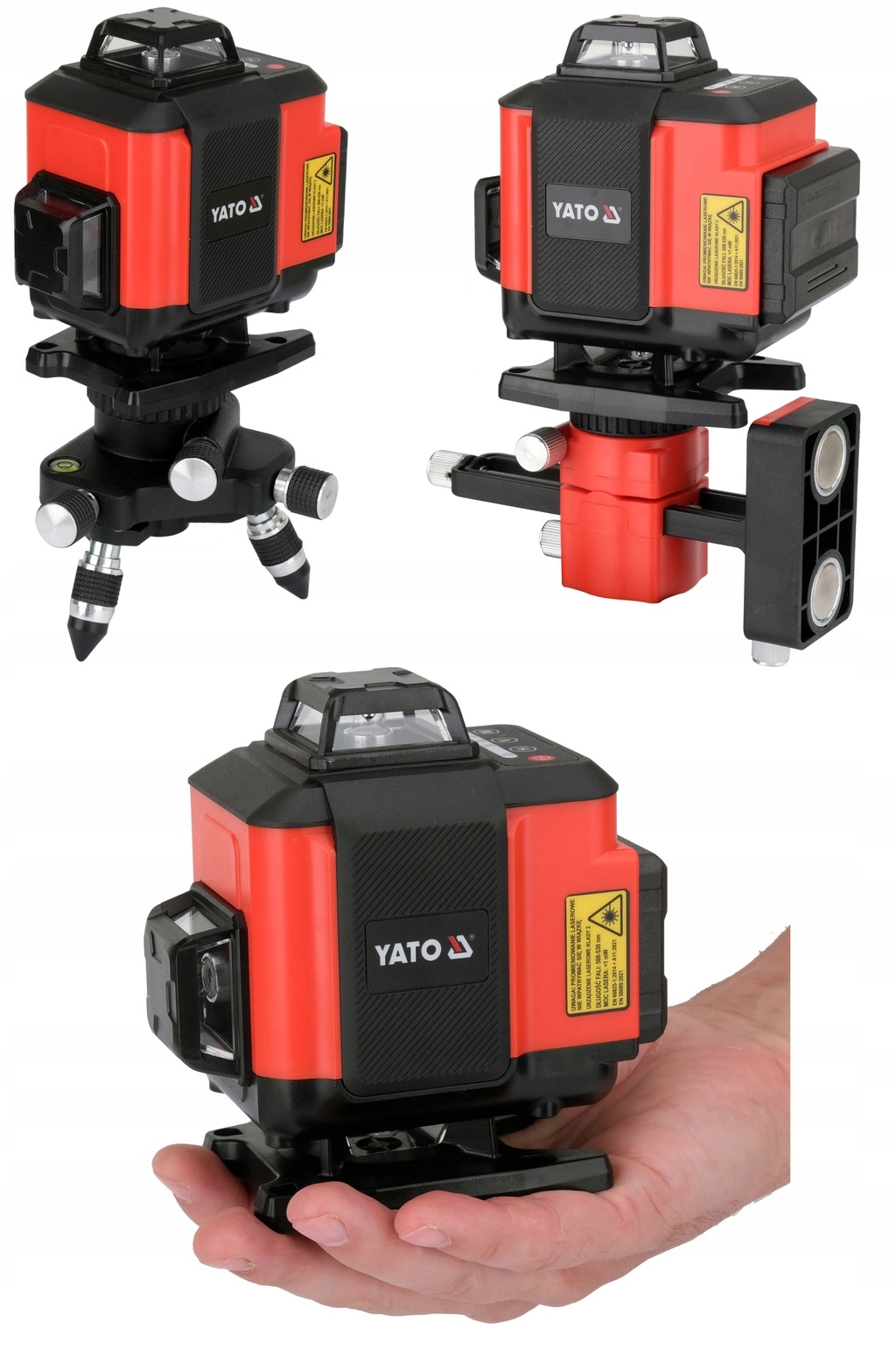 YATO LASER ZIELONY 4D Z ELEKTRONICZNYM KOMPENSATOREM 16 LINII YT-30424