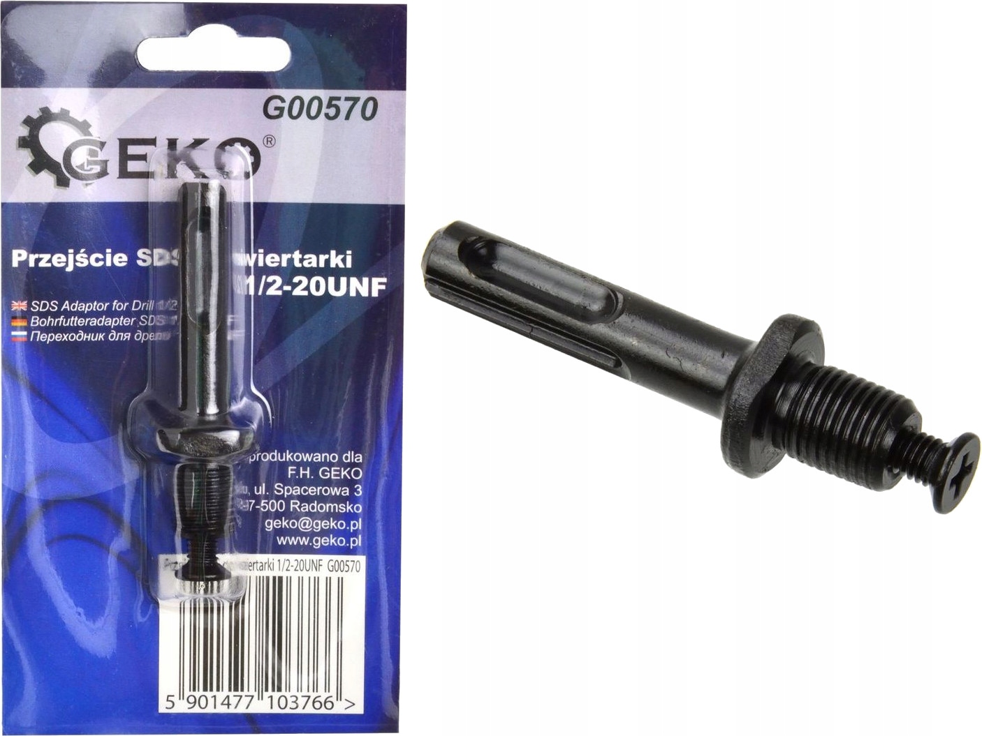 PRZEJŚCIE TYPU SDS PLUS REDUKCJA ADAPTER 1/2 20UNF