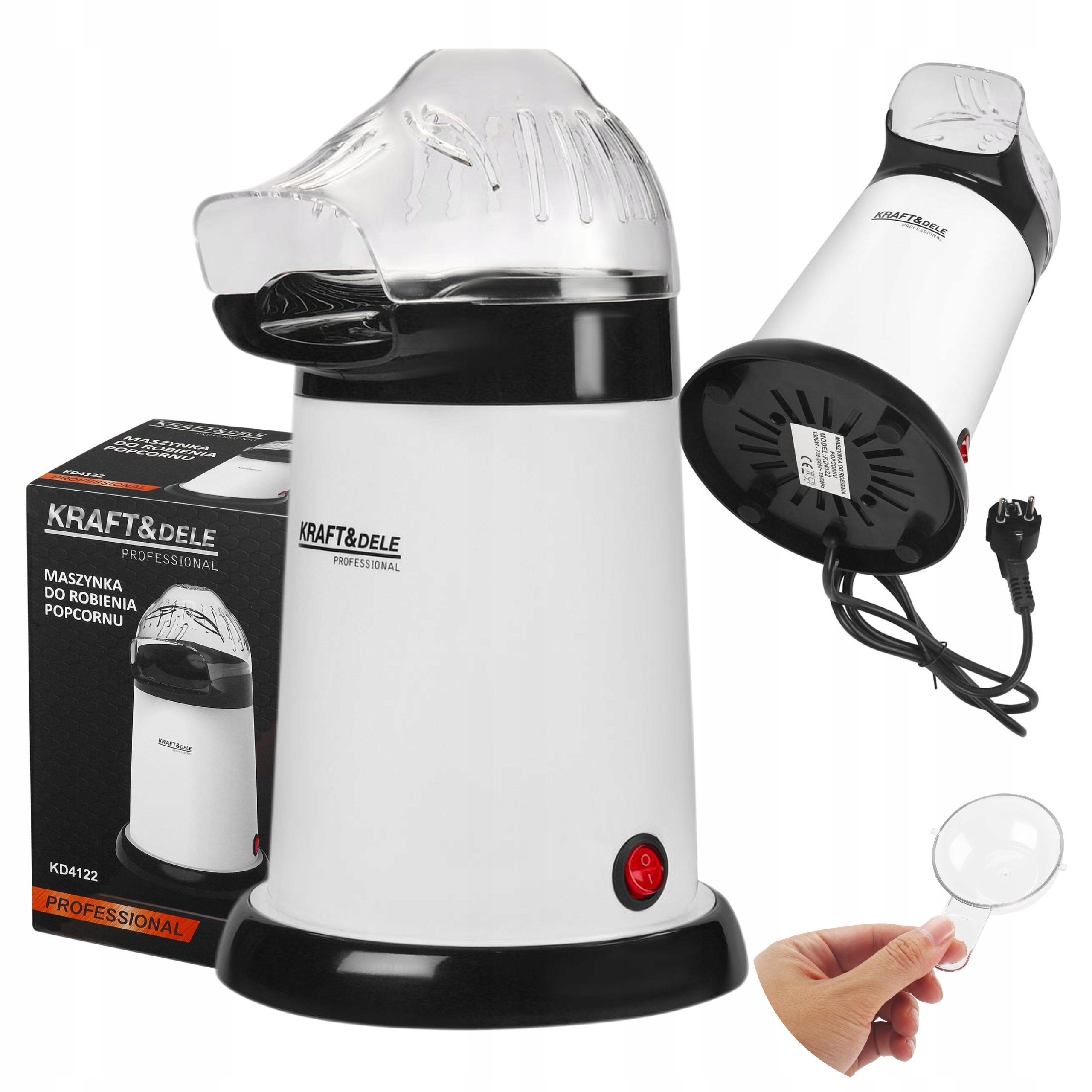 KRAFT&DELE MASZYNKA DO ROBIENIA POPCORNU 1300W BEZTŁUSZCZOWA KD4122