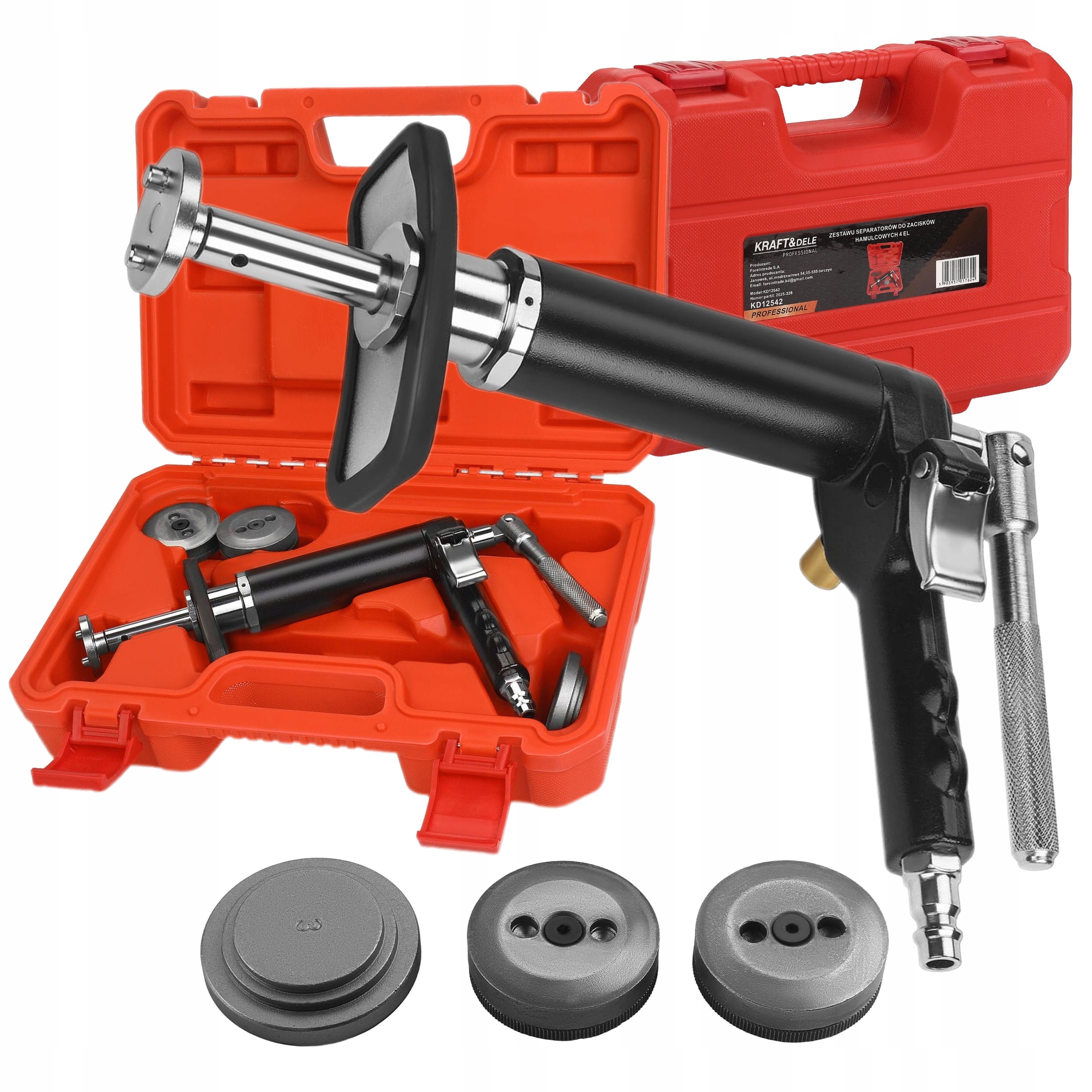 KRAFT&DELE ZESTAW SEPARATORÓW DO ZACISKÓW HAMULCOWYCH 4 EL. WALIZKA KD12542