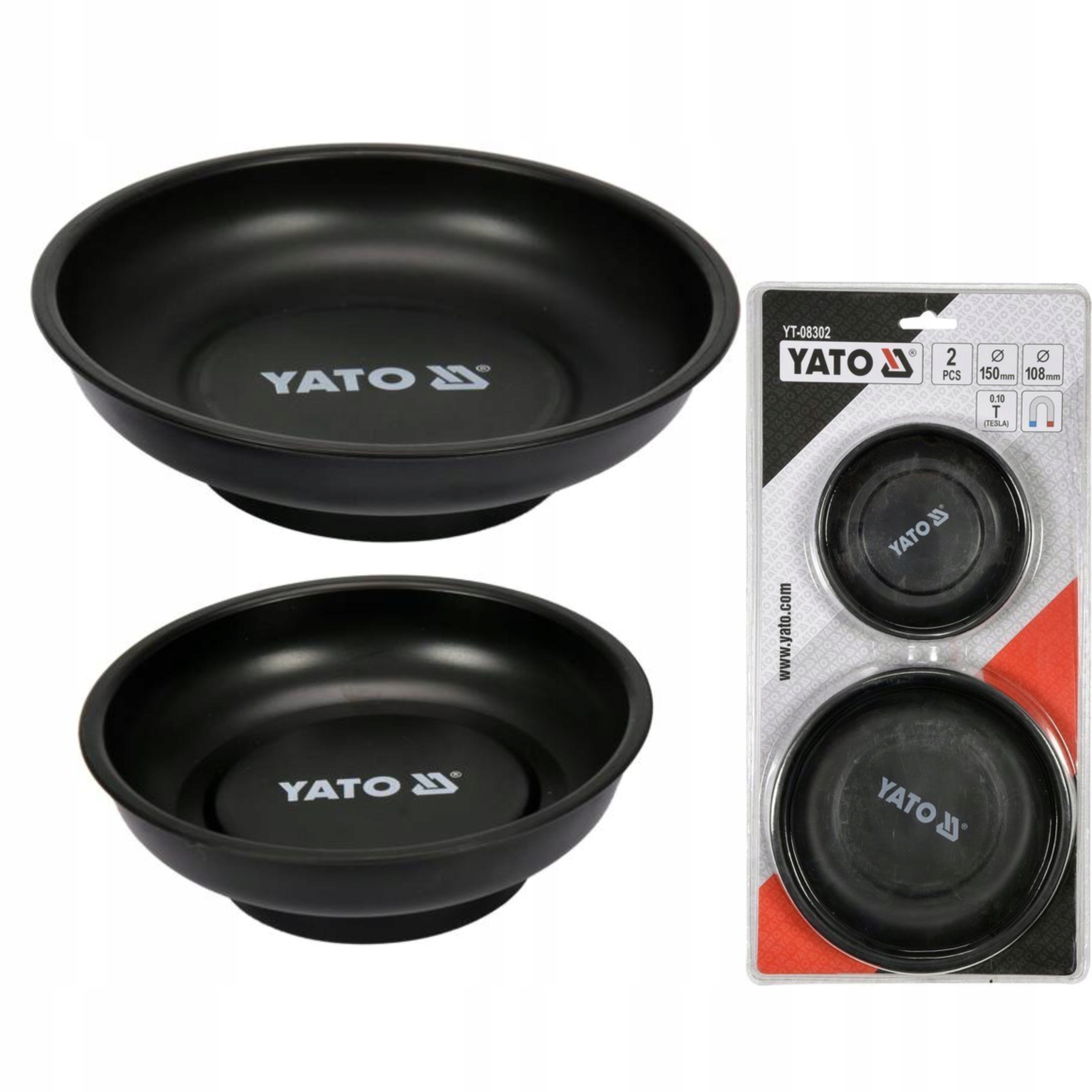 YATO KOMPLET MIS ZESTAW MISEK MAGNETYCZNYCH 2 SZTUKI WARSZTATOWE YT-08302