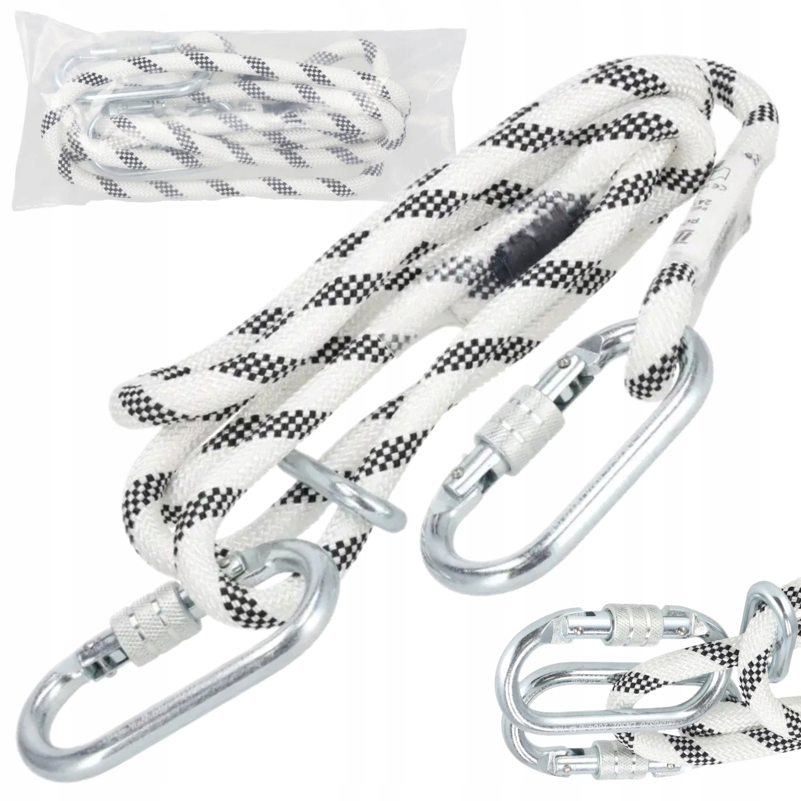 DEDRA LINKA OPASUJĄCA Z REGULACJĄ DŁUGOŚCI 2M Z KARABINKAMI BHSZ15