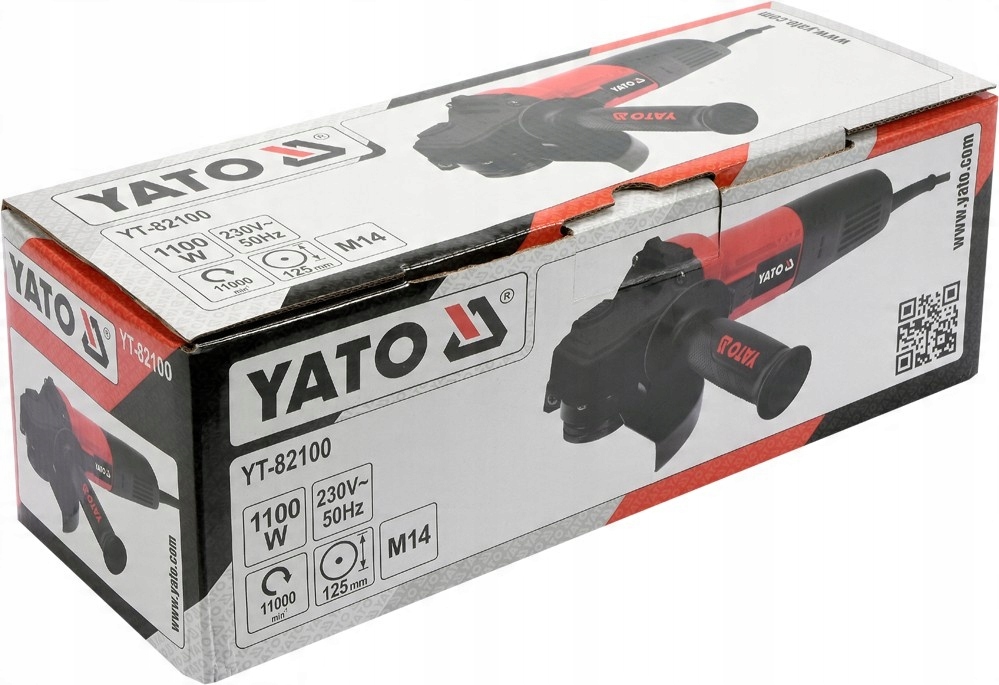 YATO SZLIFIERKA KĄTOWA 1100W ELEKTRYCZNA KĄTÓWKA POLERKA 125MM YT-82100